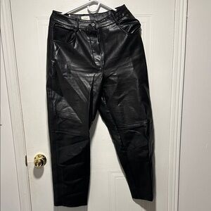 Aritzia Wilfred high waisted faux leather pants